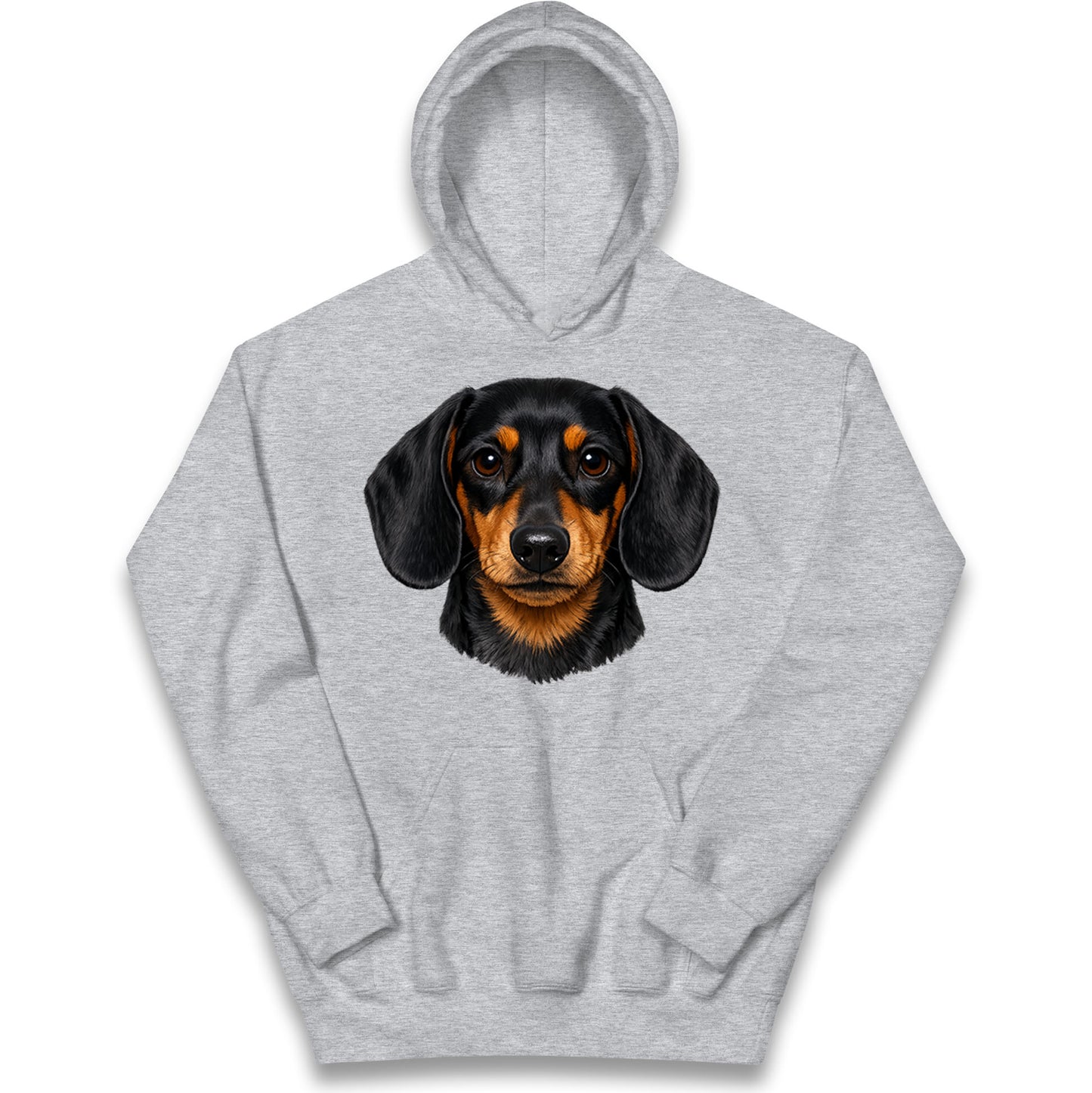 Dachshund Dog Face Kids Hoodie