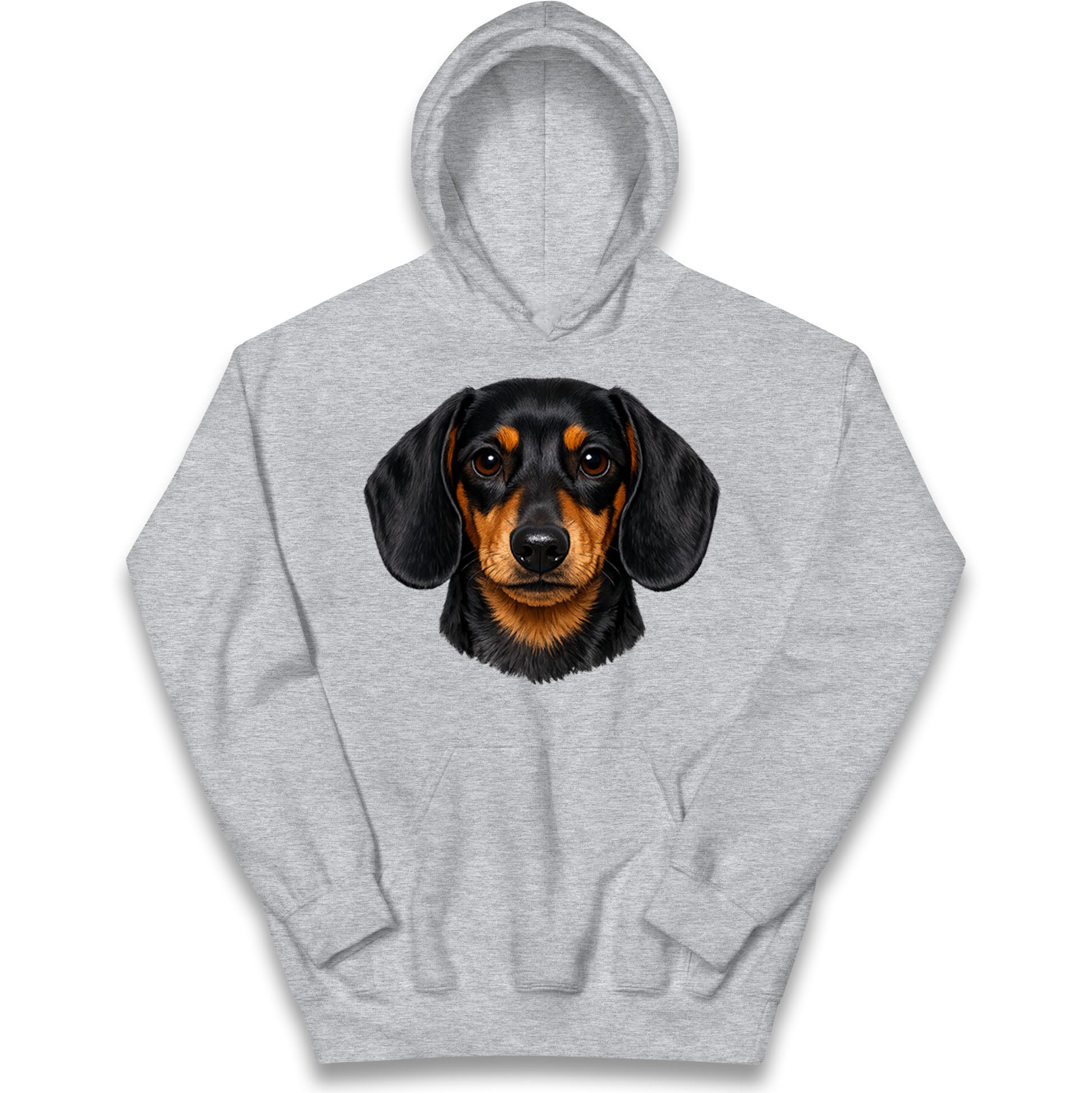Dachshund Dog Face Kids Hoodie