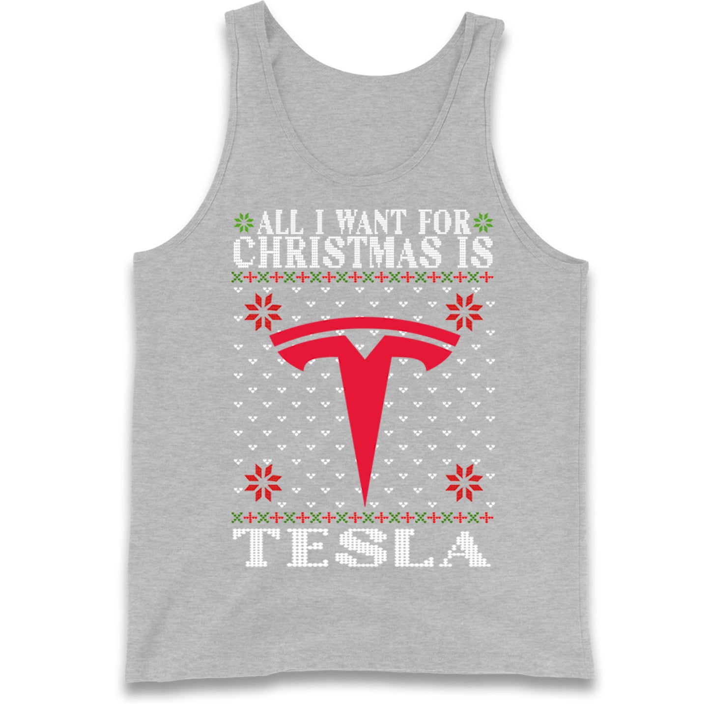 tesla christmas tank top