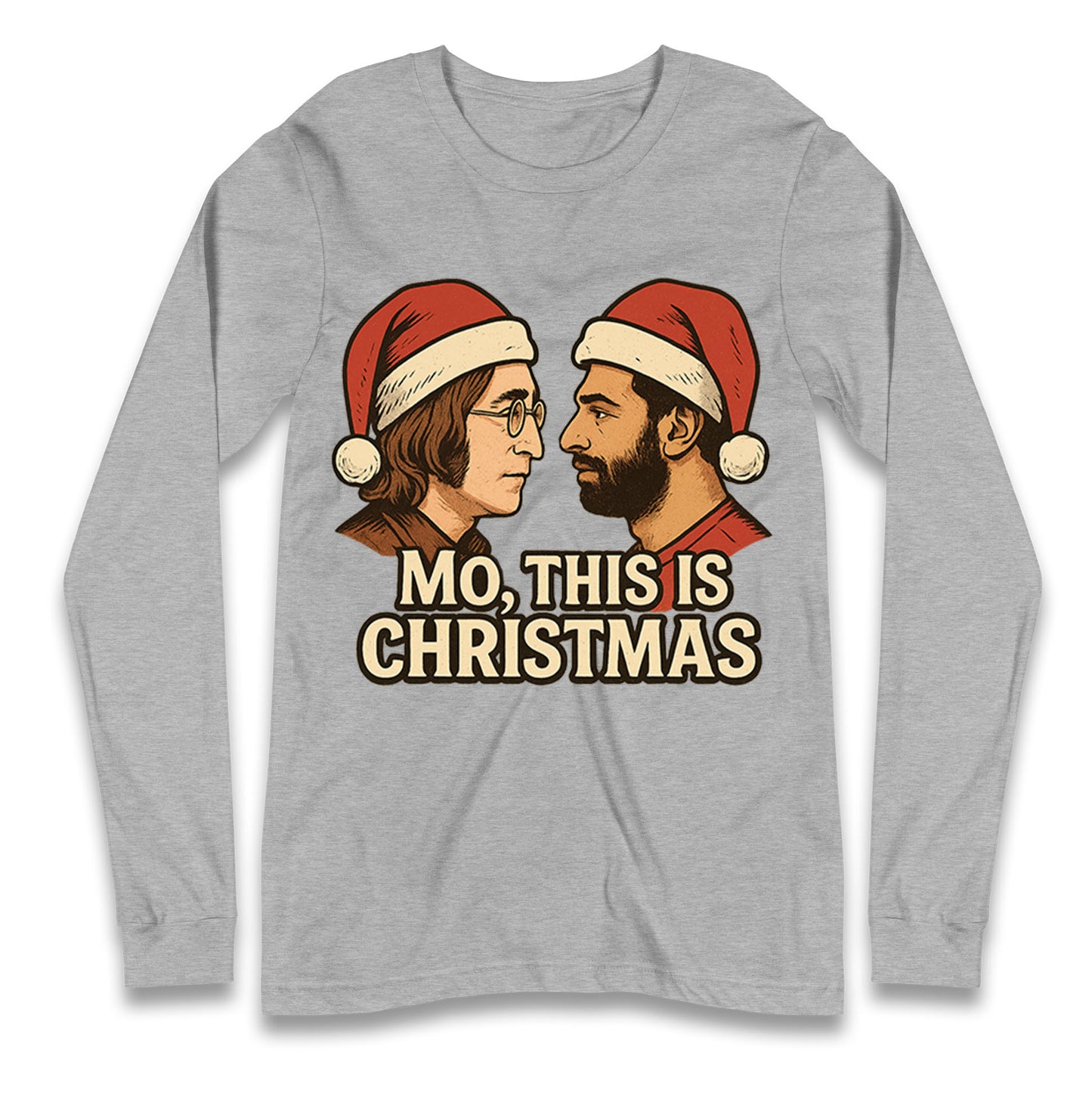 Mo This is Christmas John Lennon & Mo Salah Long Sleeve Shirt