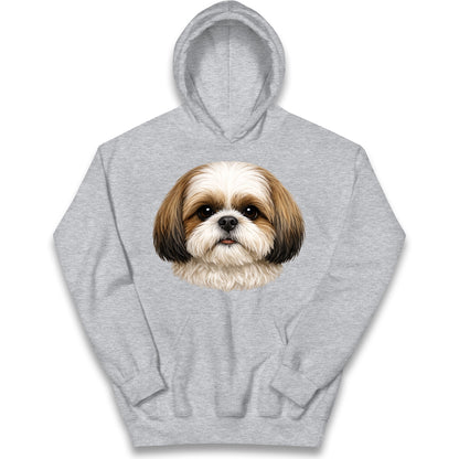 Shih Tzu Face Kids Hoodie