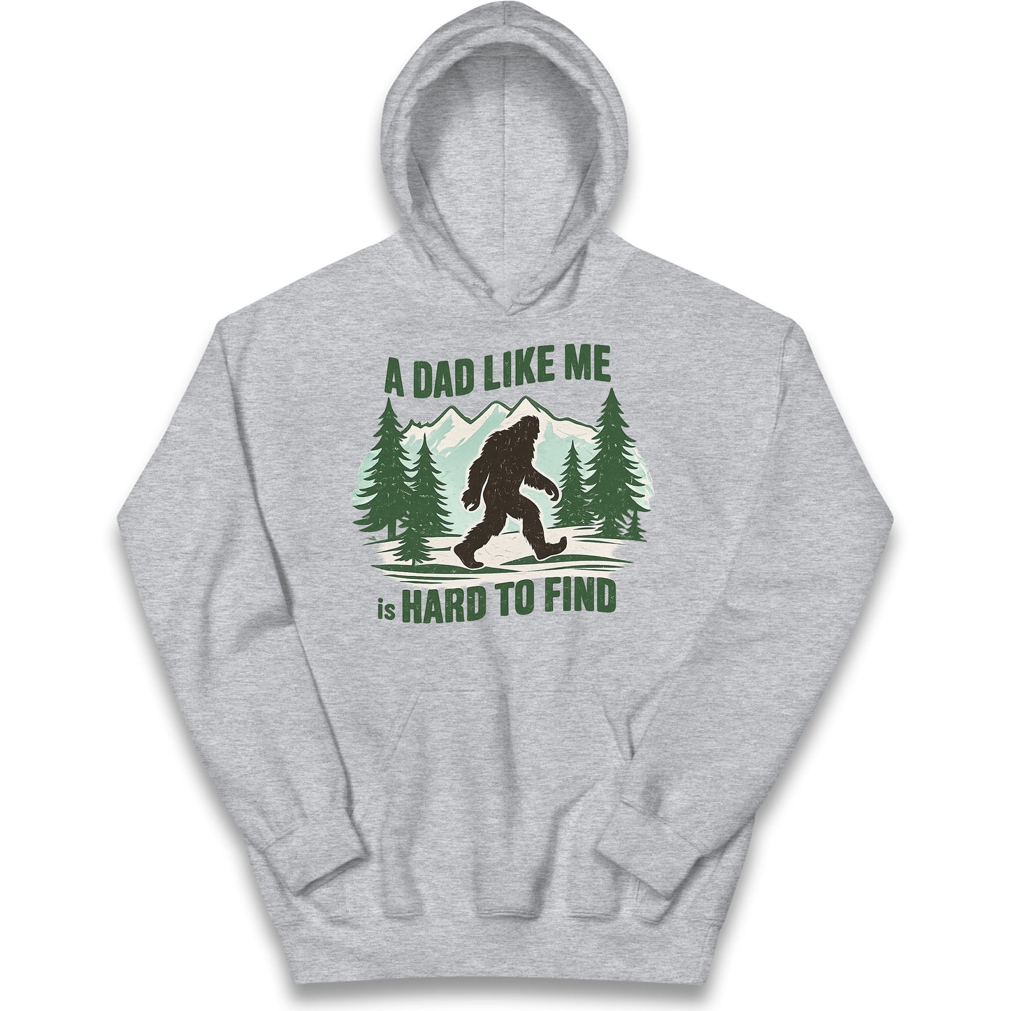 Retro Funny Bigfoot Dad Kids Hoodie