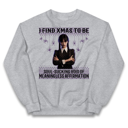 Wednesday Christmas Kids Jumper