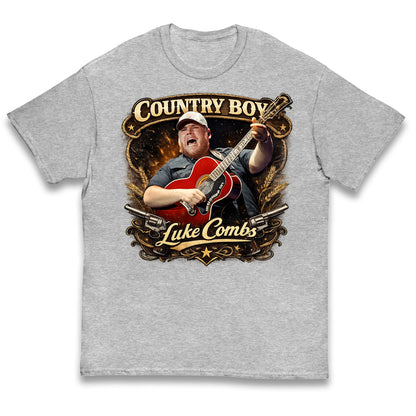 Country Boy Luke Combs Kids T Shirt