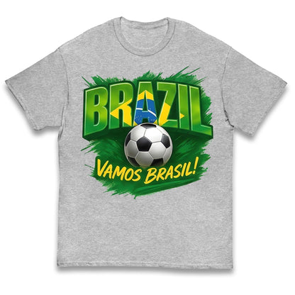 Brazil Retro Football Kids T Shirt