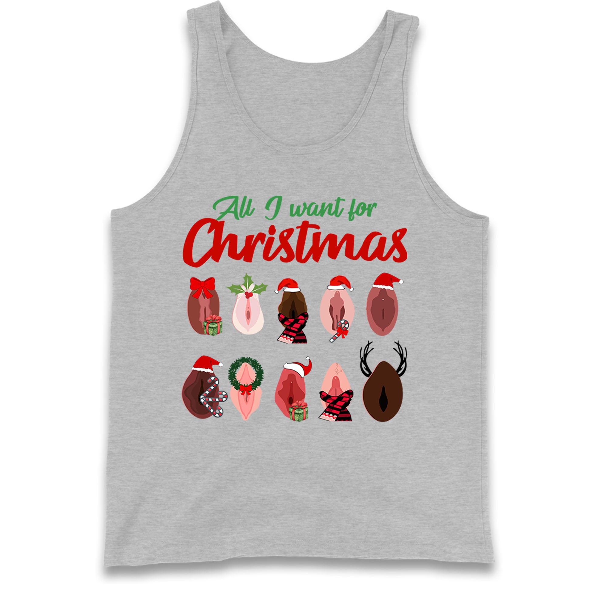 All I Want For Christmas Vagina Funny Tank Top