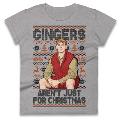Angry Ginge Xmas Ladies T Shirt 