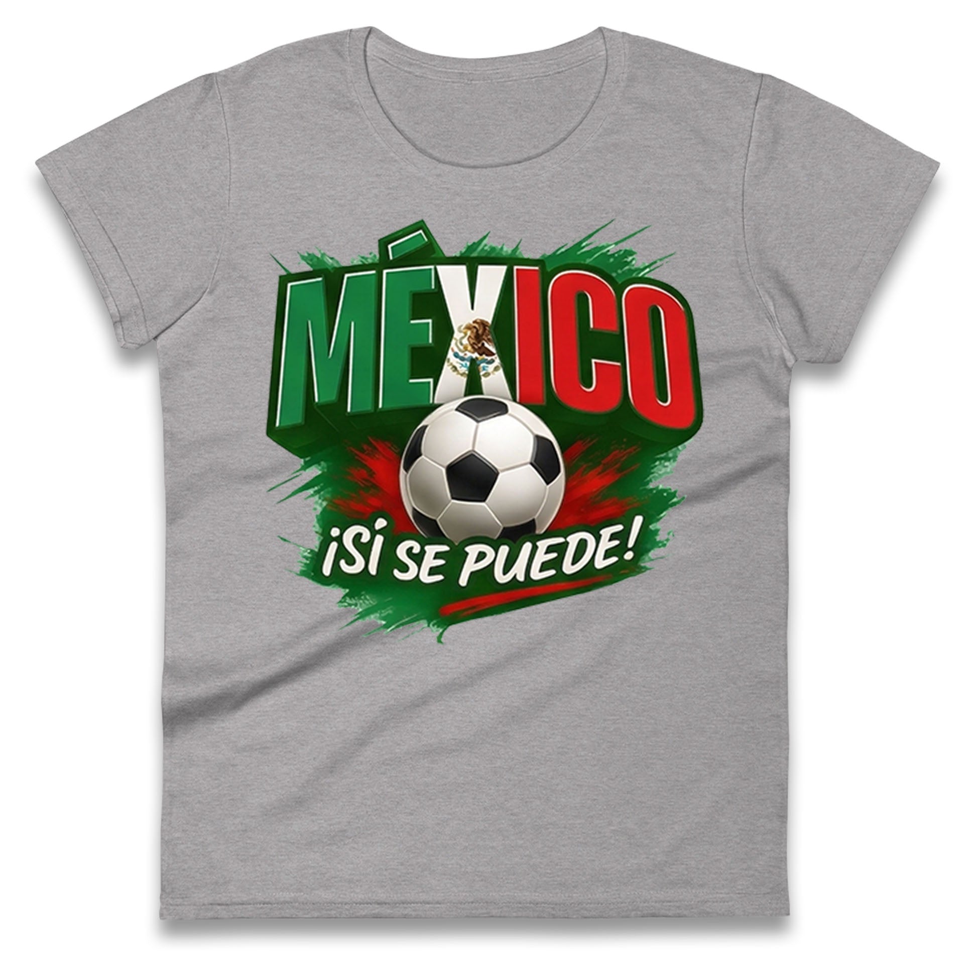 Mexico Retro World Cup Ladies T Shirt