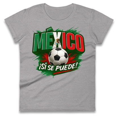 Mexico Retro World Cup Ladies T Shirt