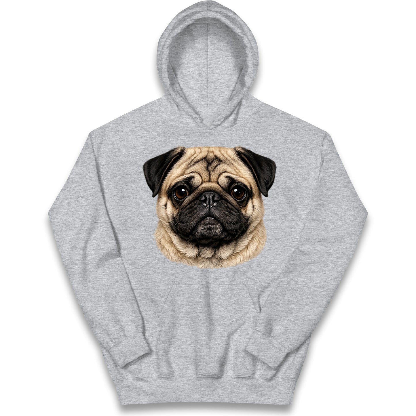 Pug Dog Face Kids Hoodie