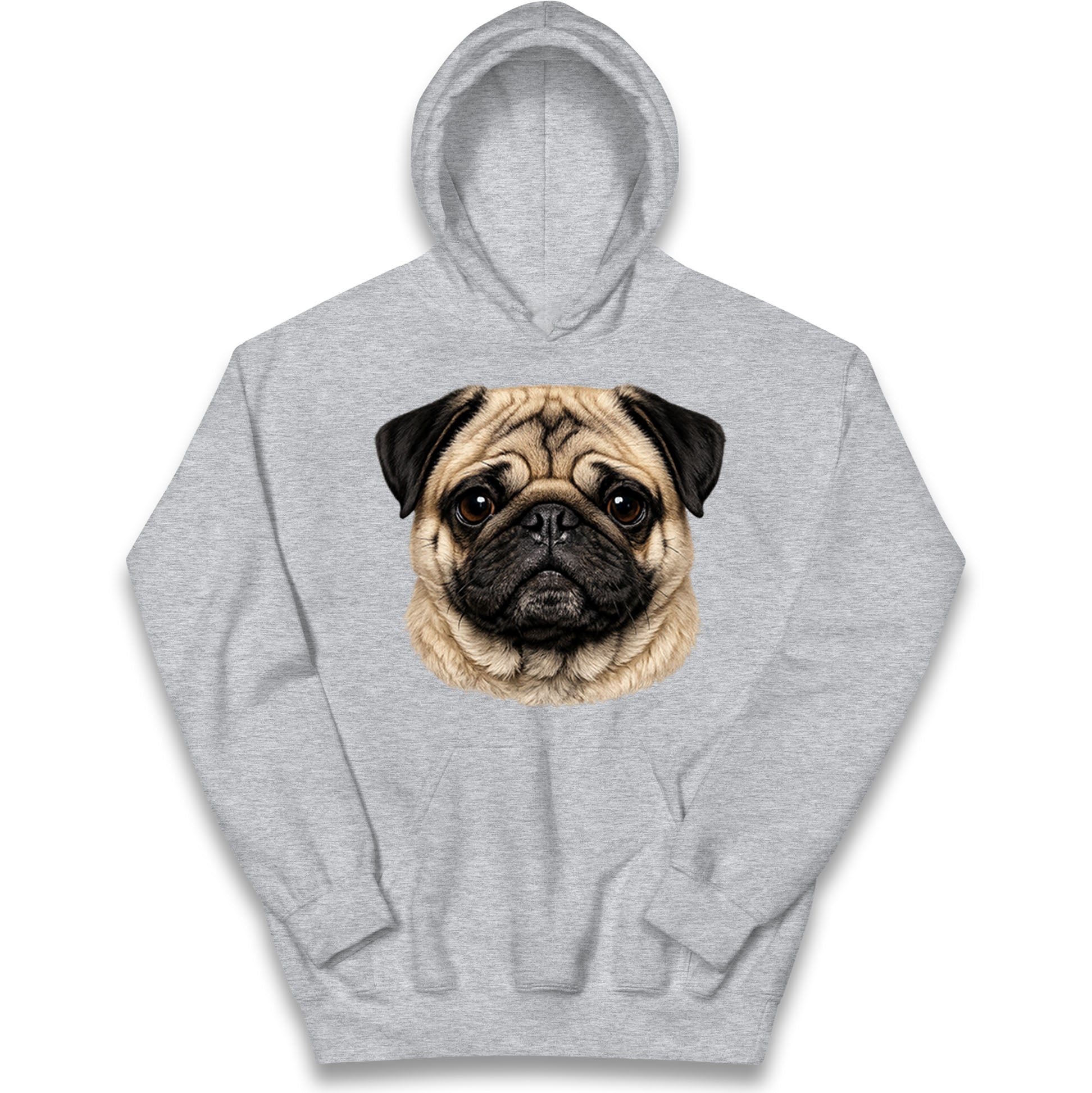 Pug Dog Face Kids Hoodie