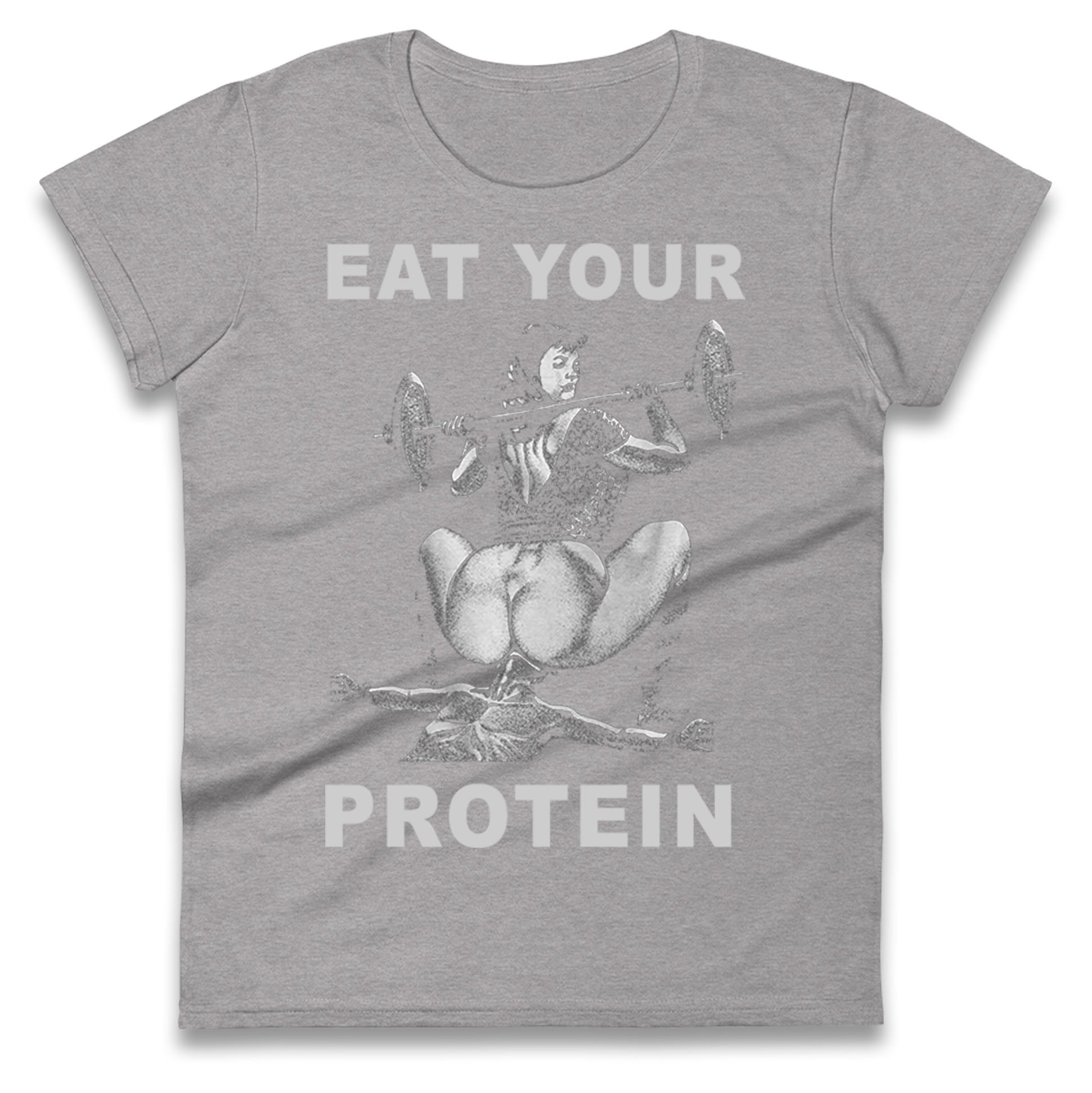 Breakfast Of Champions Eat Your Protein SarcasticLadies T Shirt