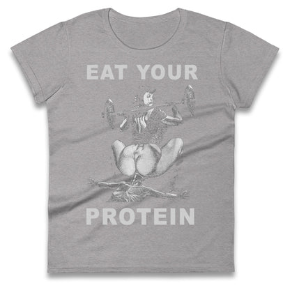 Breakfast Of Champions Eat Your Protein SarcasticLadies T Shirt