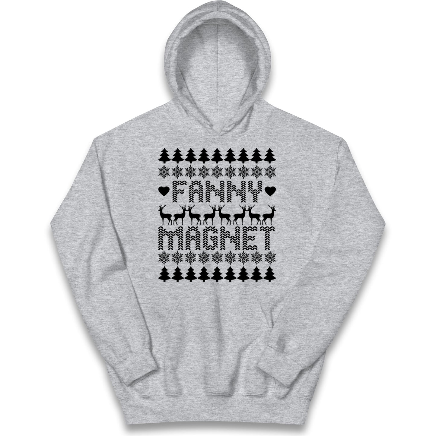 Fanny Magnet Christmas Kids Hoodie