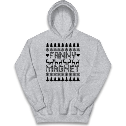 Fanny Magnet Christmas Kids Hoodie
