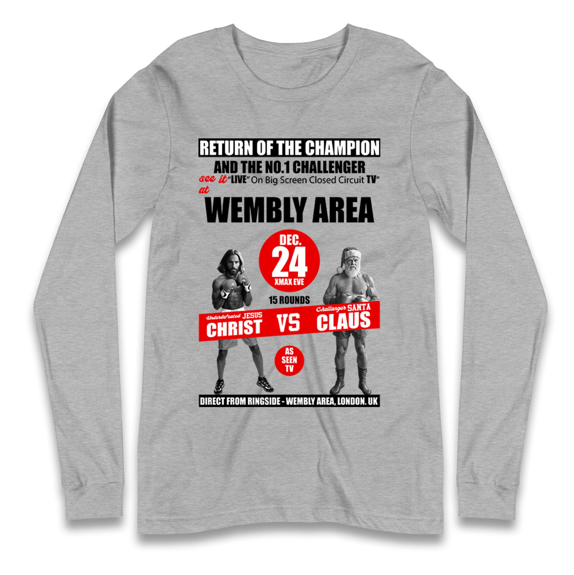 Jesus Christ Vs Santa Claus Longsleeve T Shirt