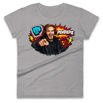 PewDiePie YouTuber Ladies T Shirt 