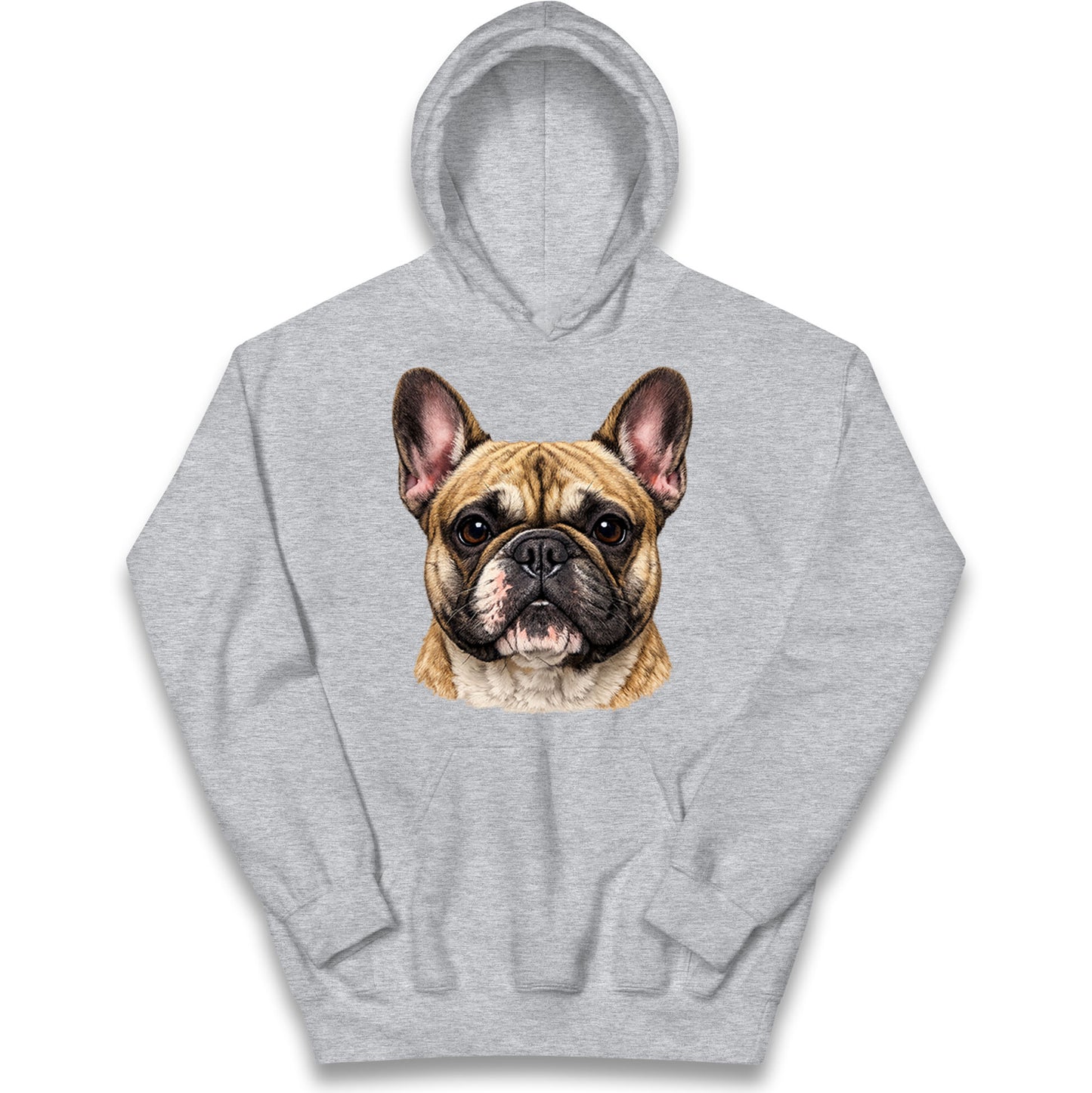 French Bulldog Face Kids Hoodie