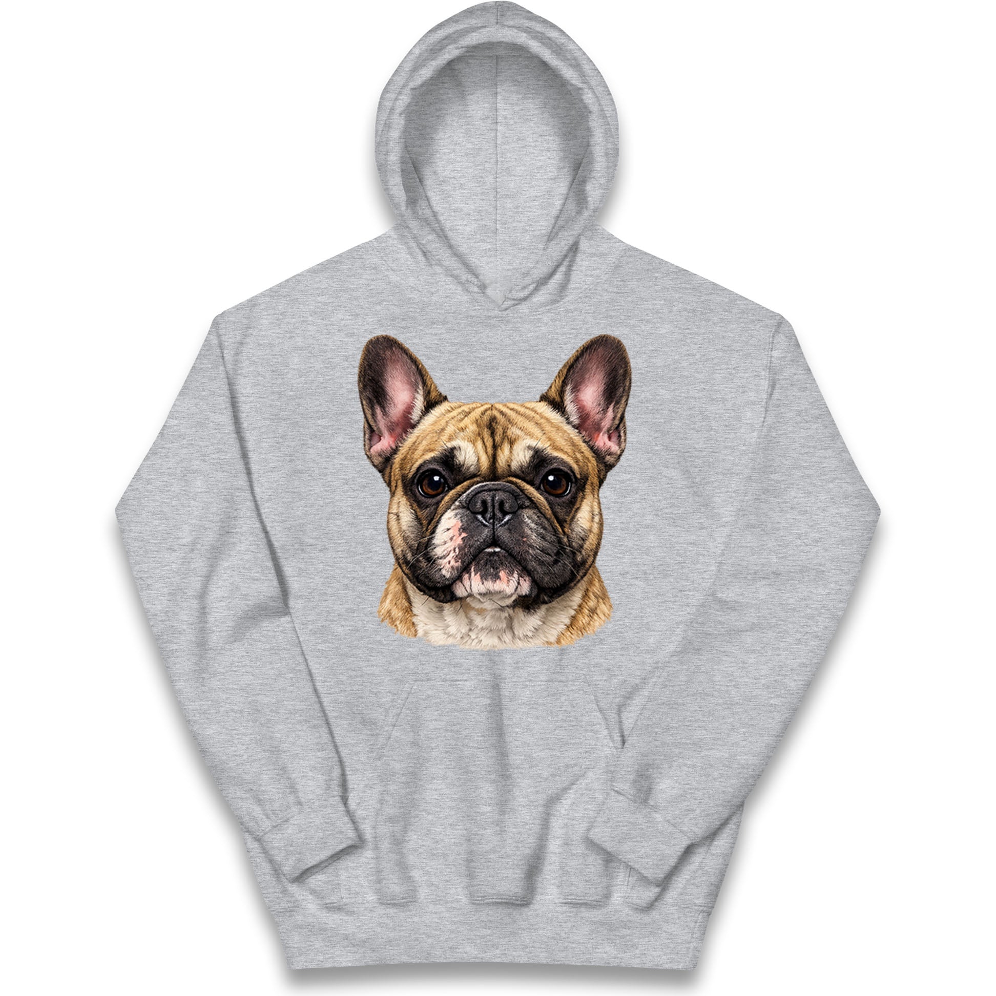 French Bulldog Face Kids Hoodie