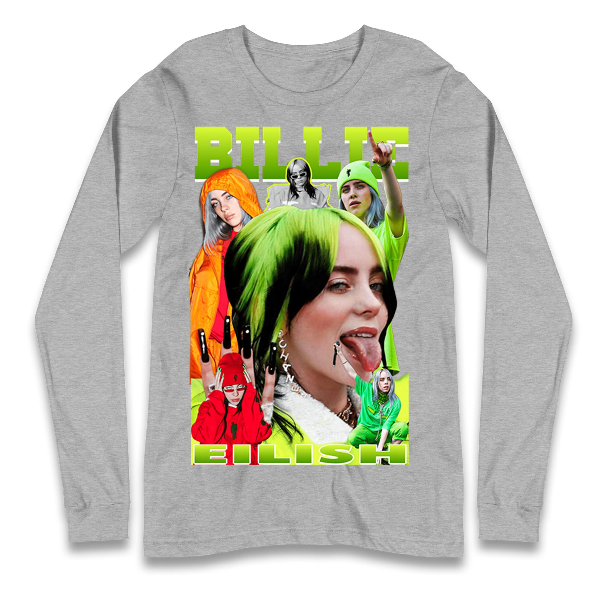 Billie Eilish Green Longsleeve T Shirt