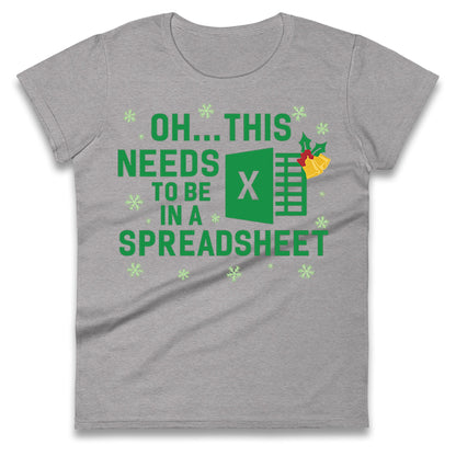 Excel Christmas Ladies T Shirt