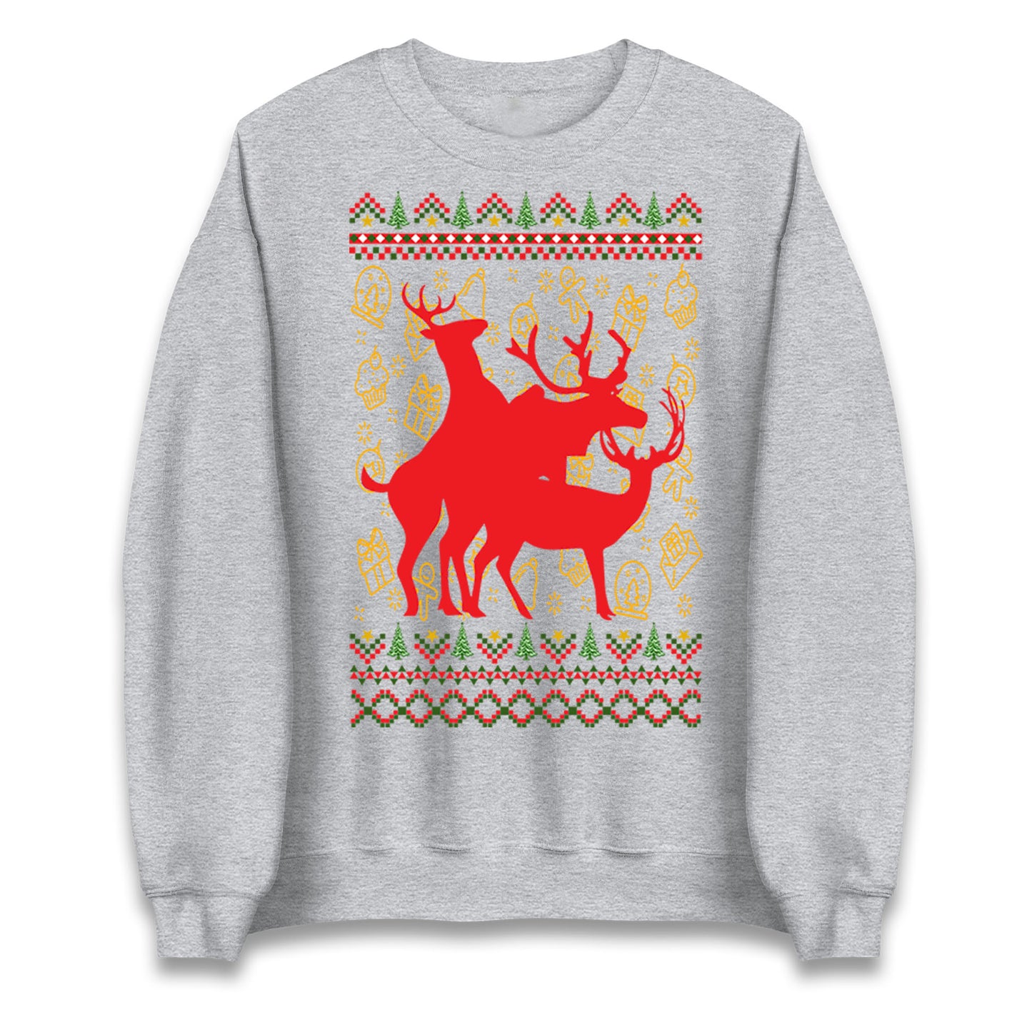 Reindeer Making Fun Christmas Sweatshirt