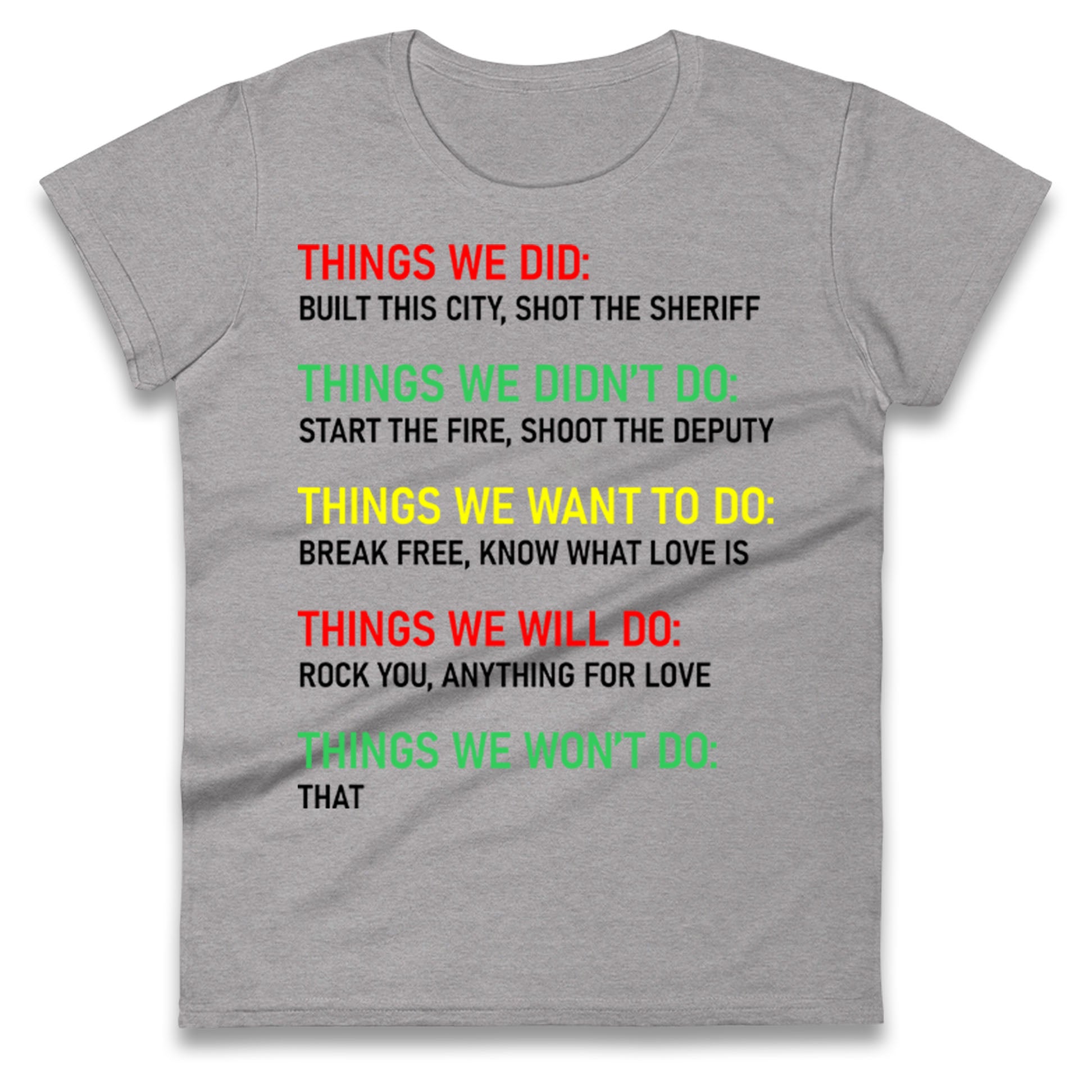 Bob Marley Music Ladies T Shirt 