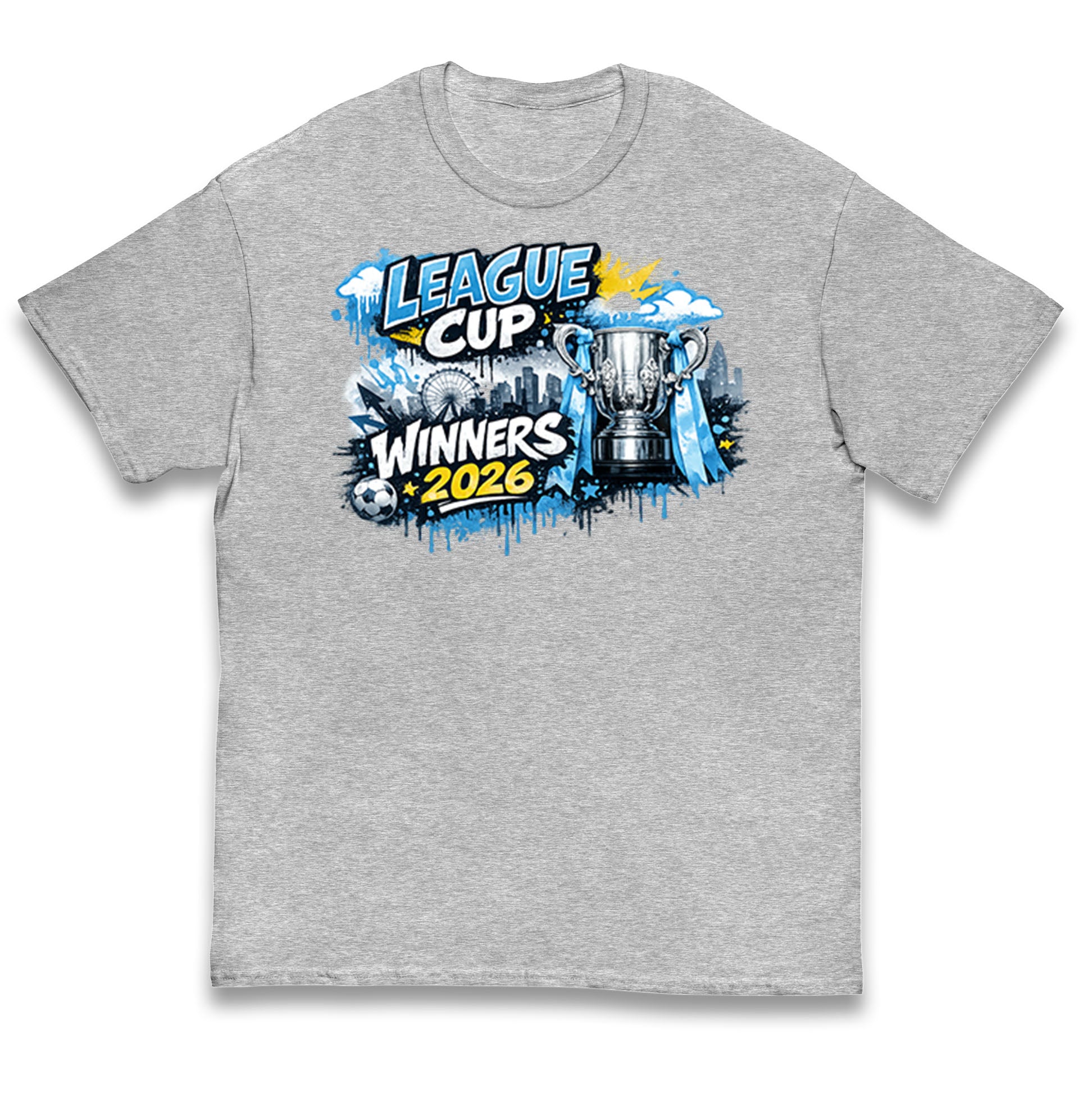 Man City League Cup Winners 2026 Kids T Shirt