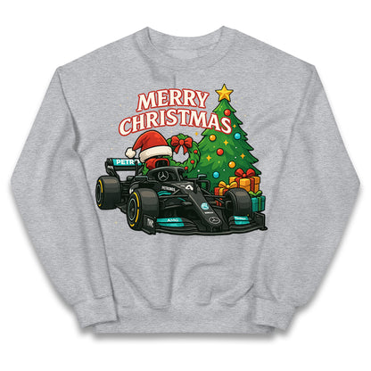 Mercedes F1 Christmas Kids Jumper