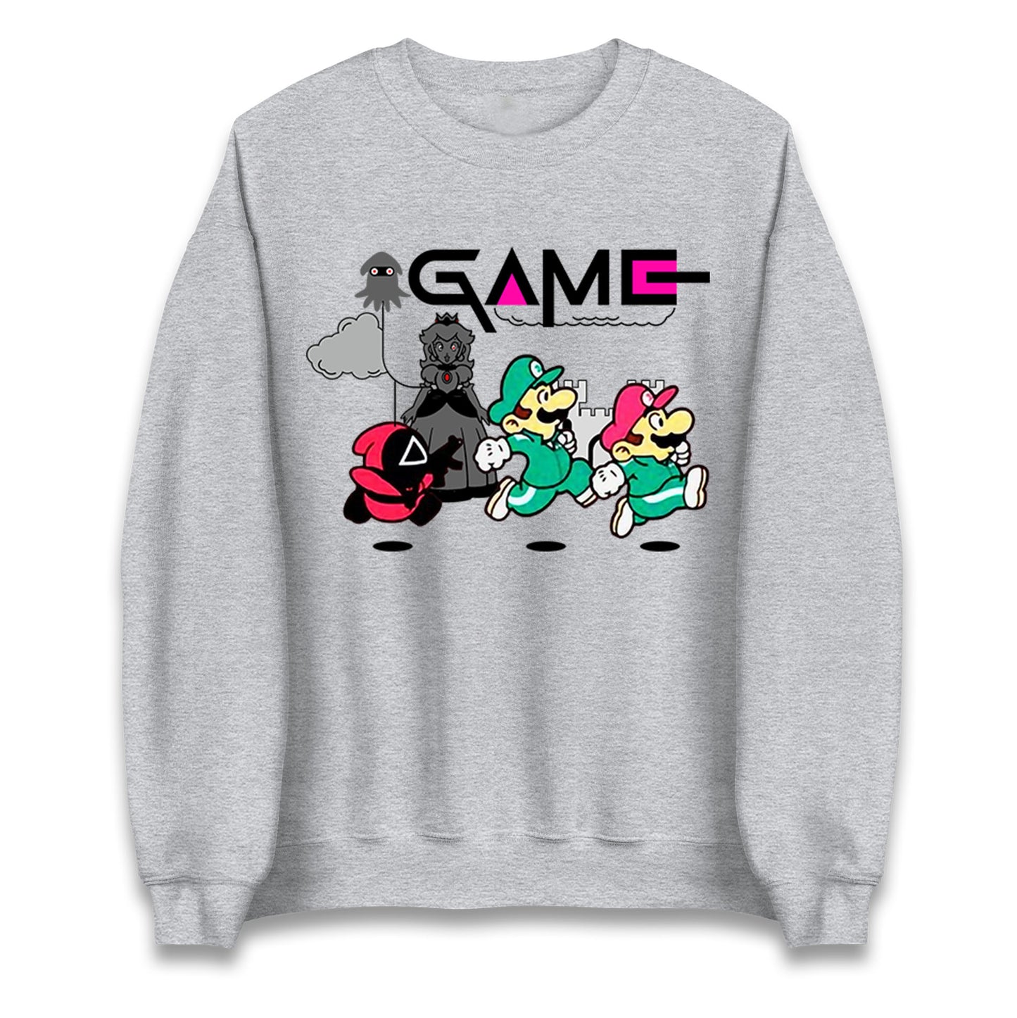 squid game super mario sweatshirt