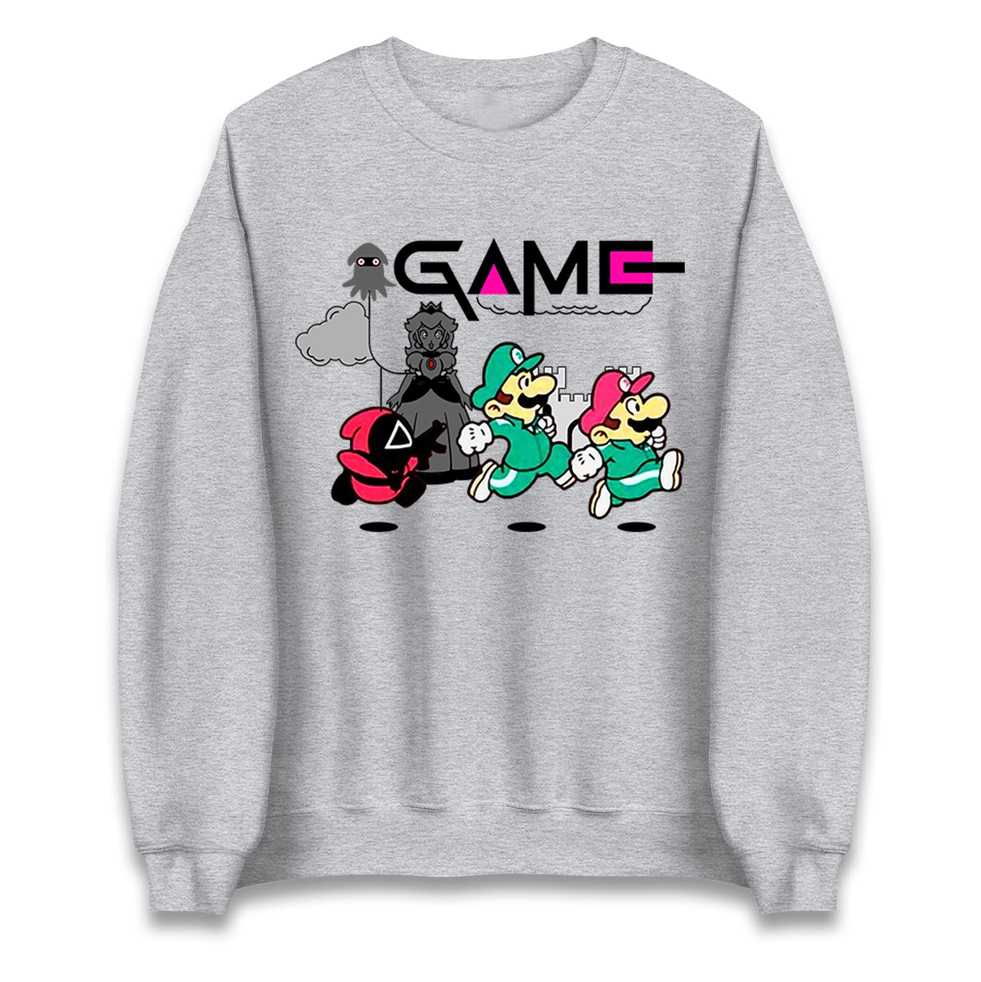 squid game super mario sweatshirt