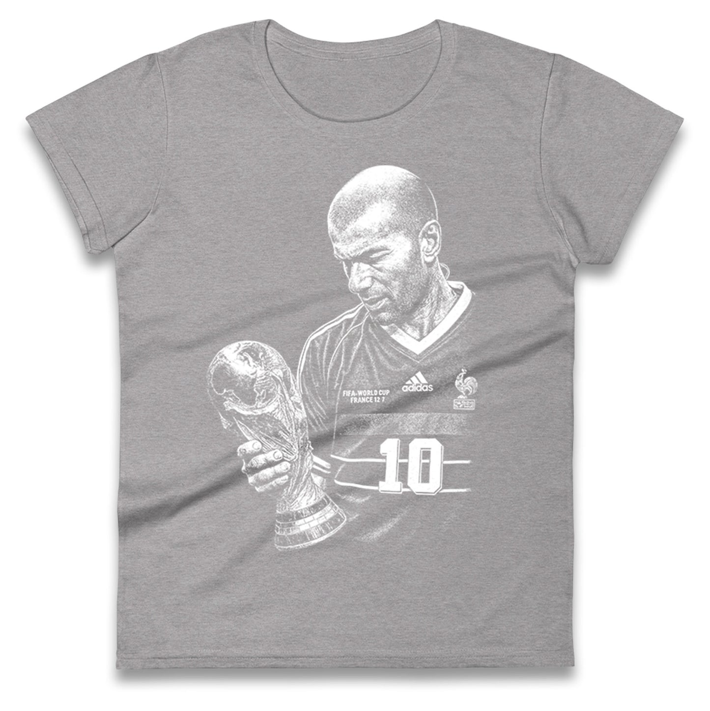 Zidane France Footballer Ladies T Shirt