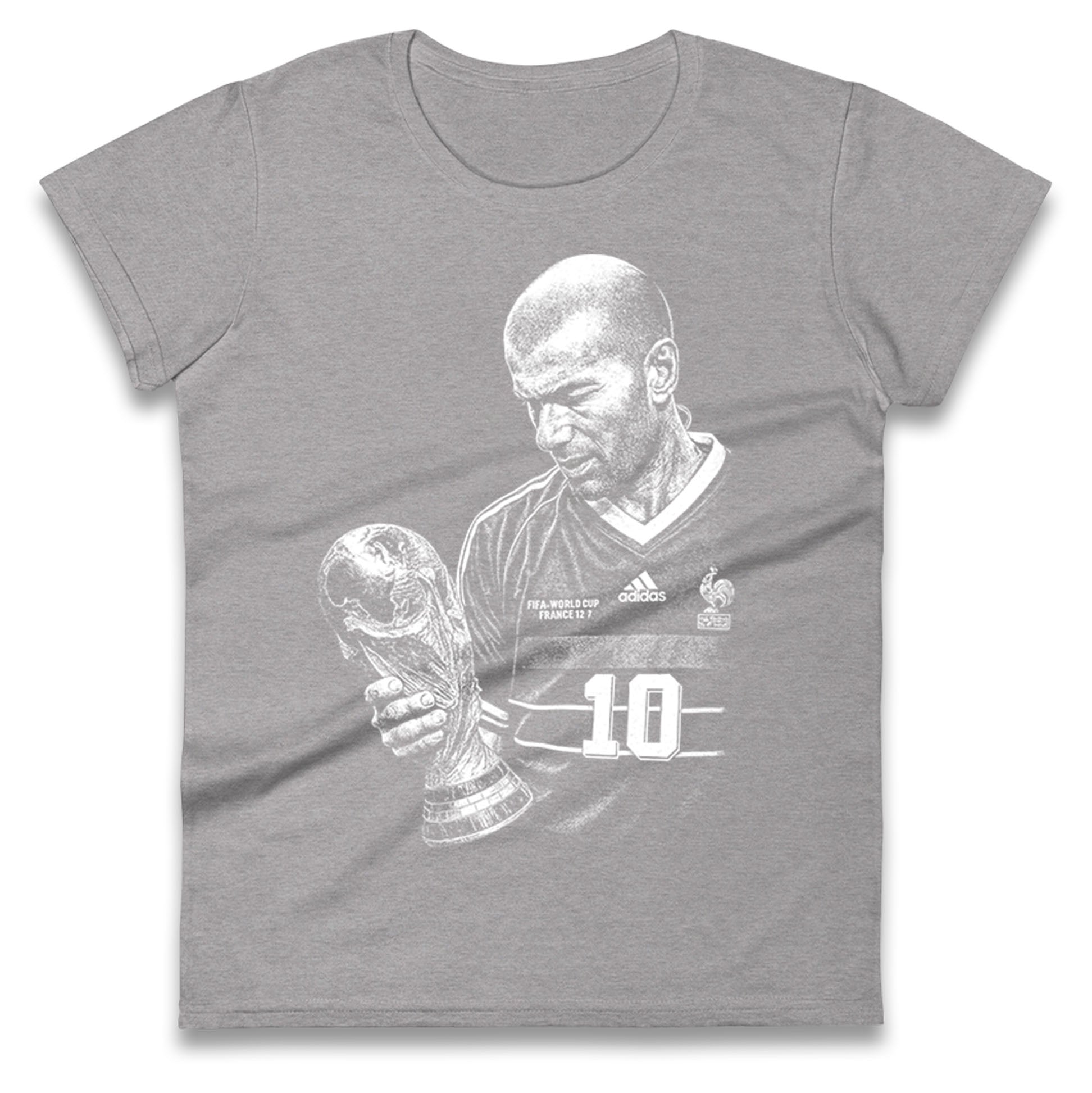Zidane France Footballer Ladies T Shirt