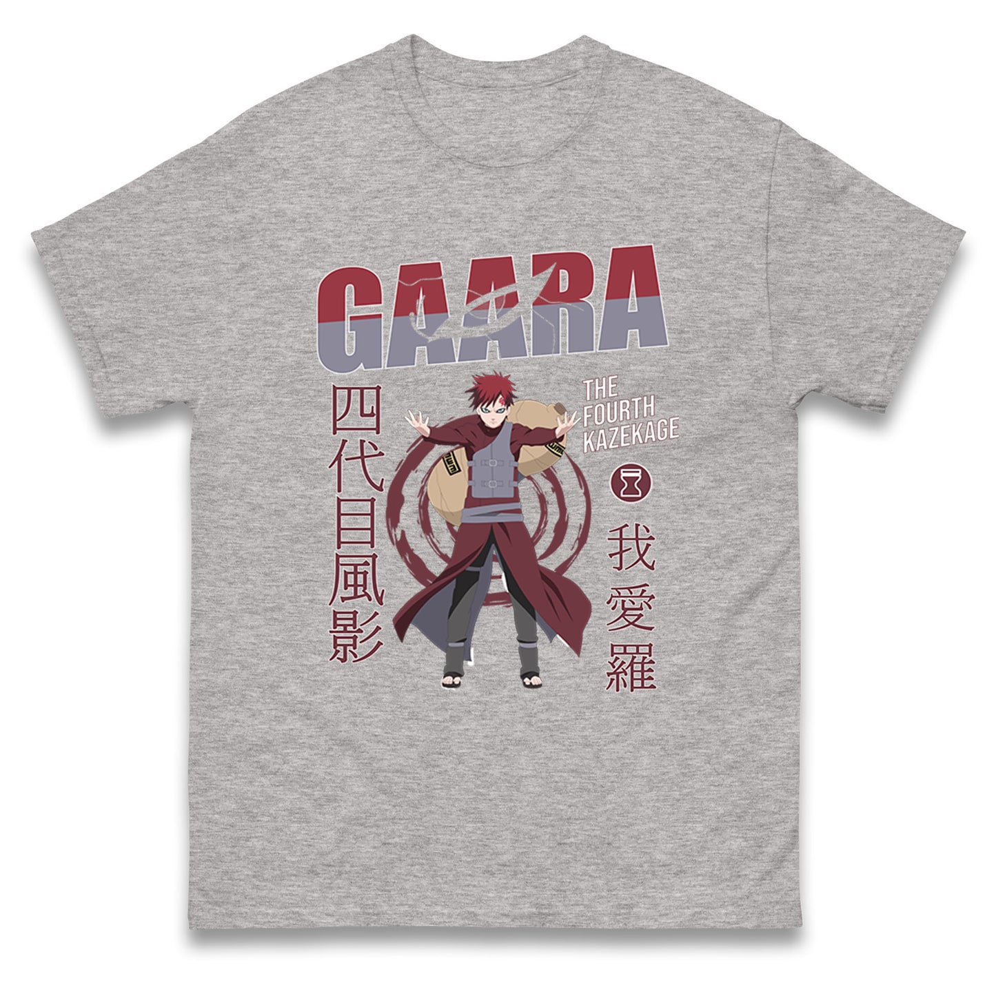 naruto shippuden gaara the fourth kazekage t shirt