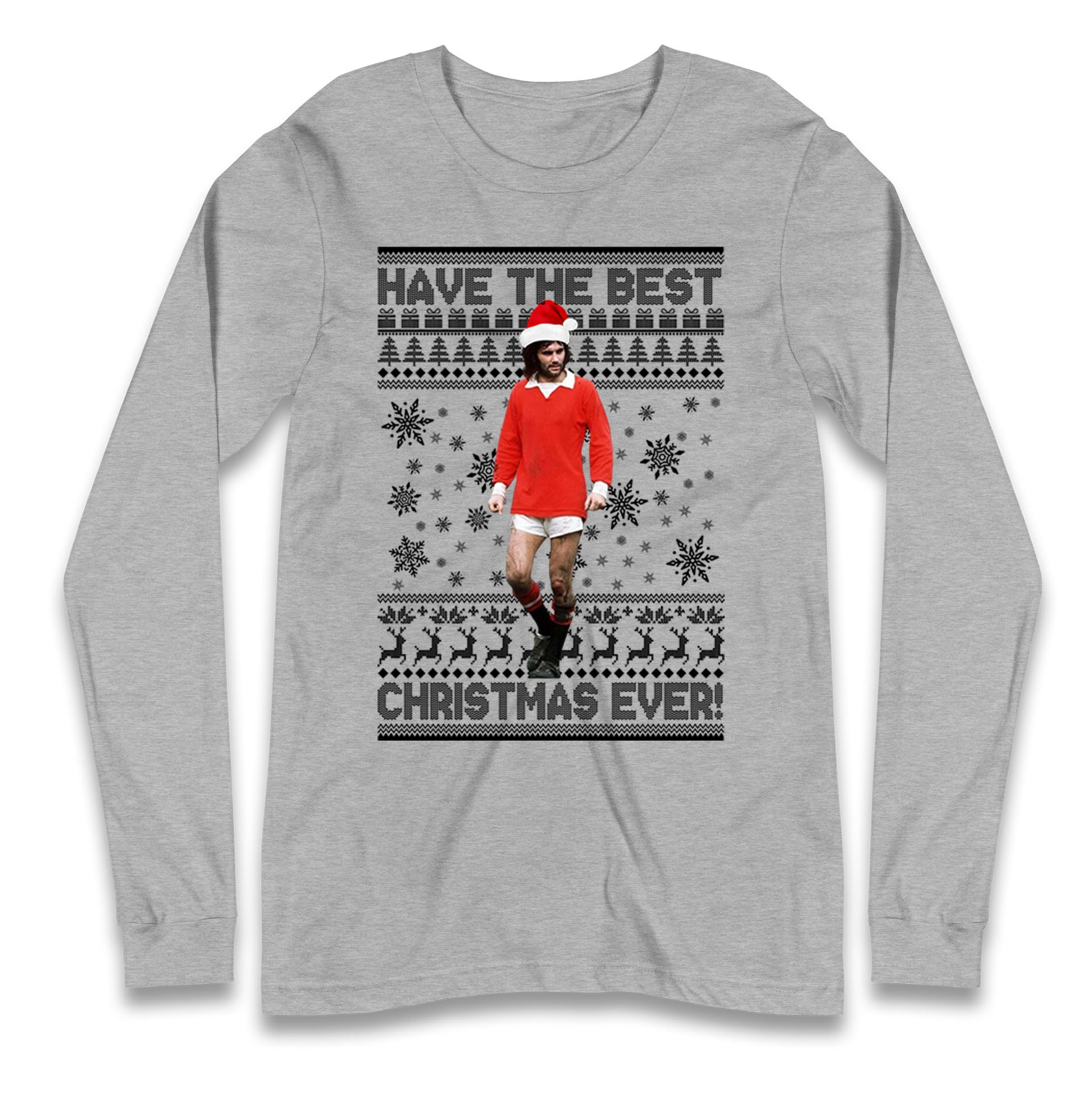 Christmas George Best Longsleeve T Shirt