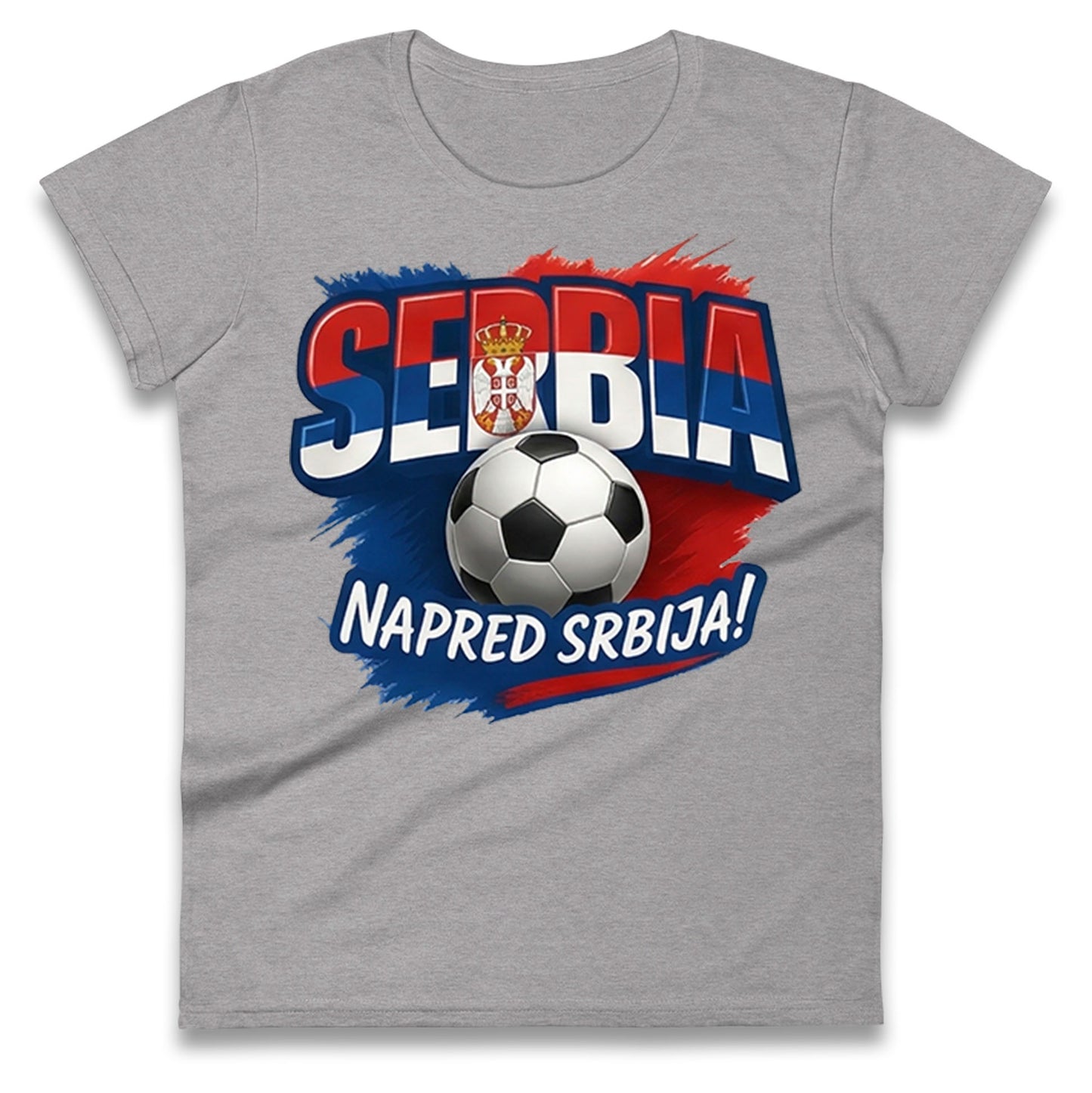 Serbia Retro World Cup Ladies T Shirt