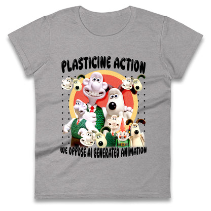 Plasticine Action Figure Ladies T Shirt