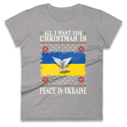 peace in ukraine womens t shirt