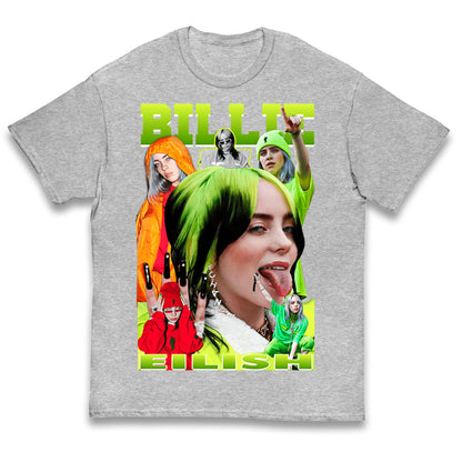 Billie Eilish Green Kids T Shirt