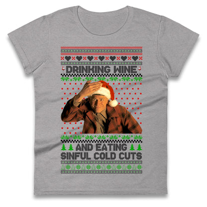 Ed Gein Wine Christmas Ladies T Shirt