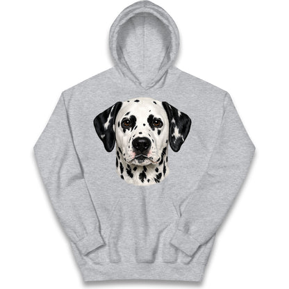Dalmatian Dog Face Kids Hoodie