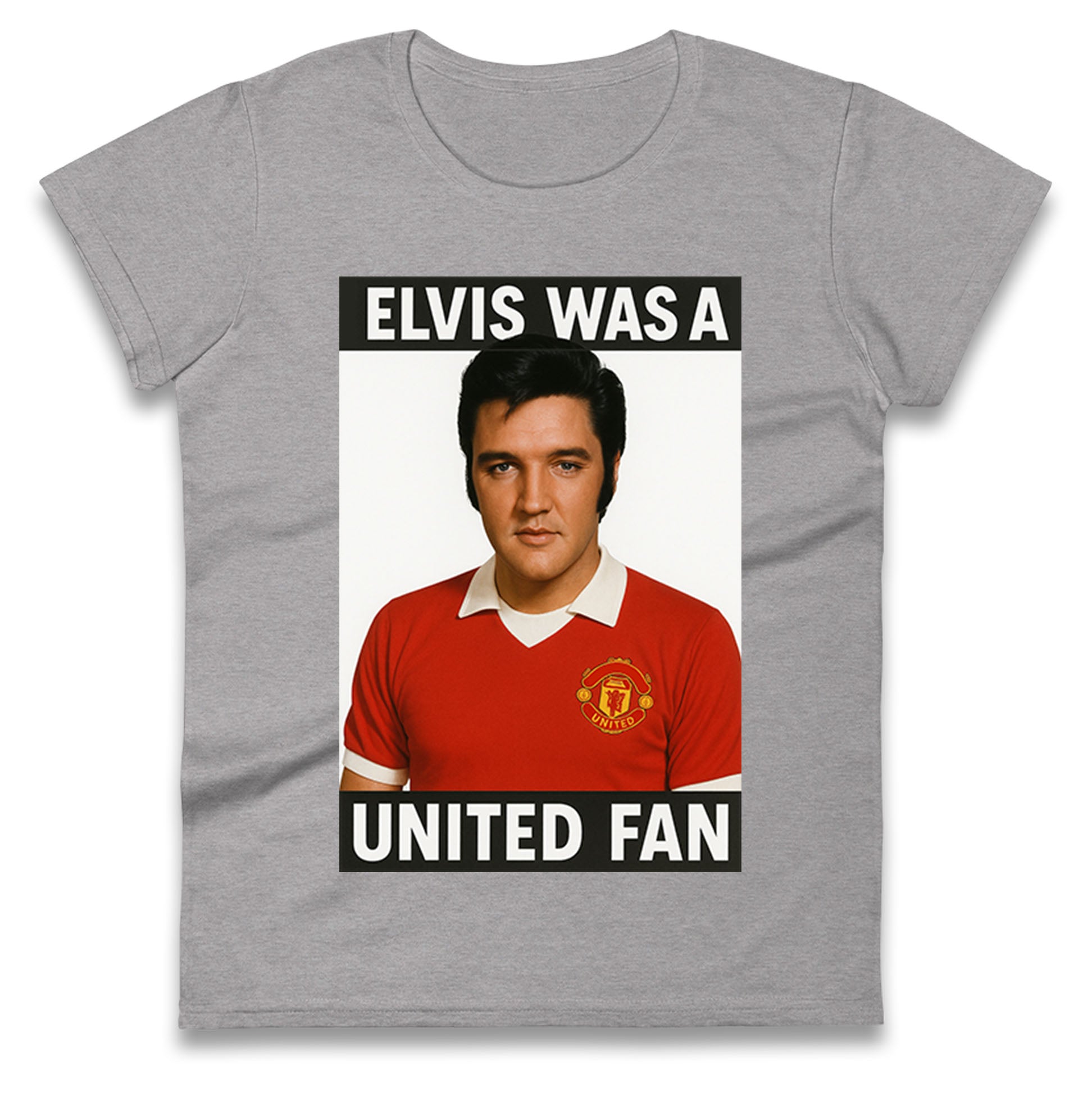 Elvis Presley Mnchester United Ladies T Shirt
