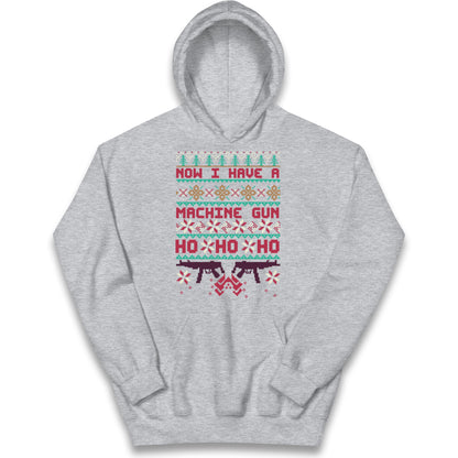 Now I Have A Machine Gun Christmas Kids Hoodie