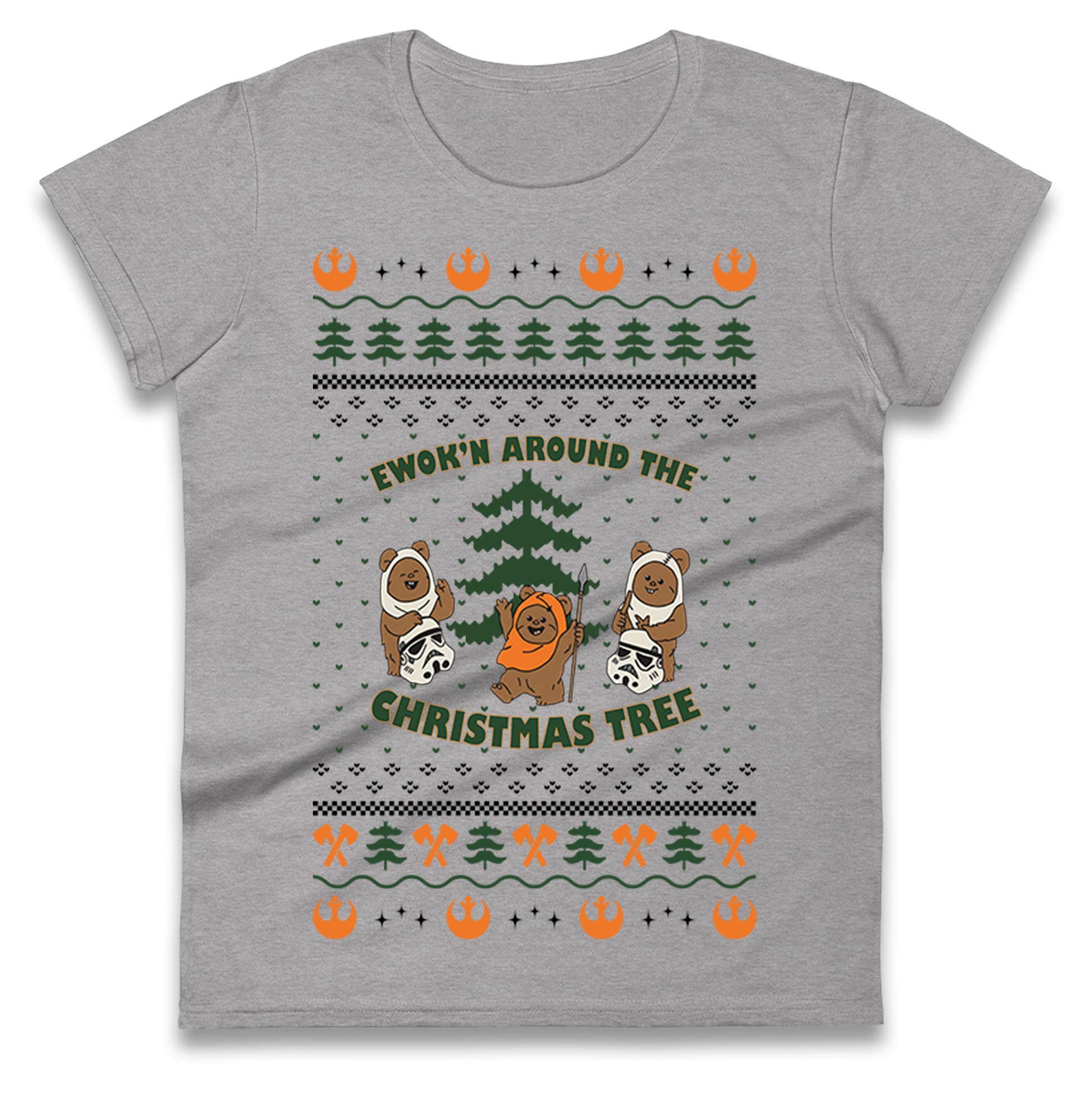 Star Wars Ewoks Christmas Ladies T Shirt