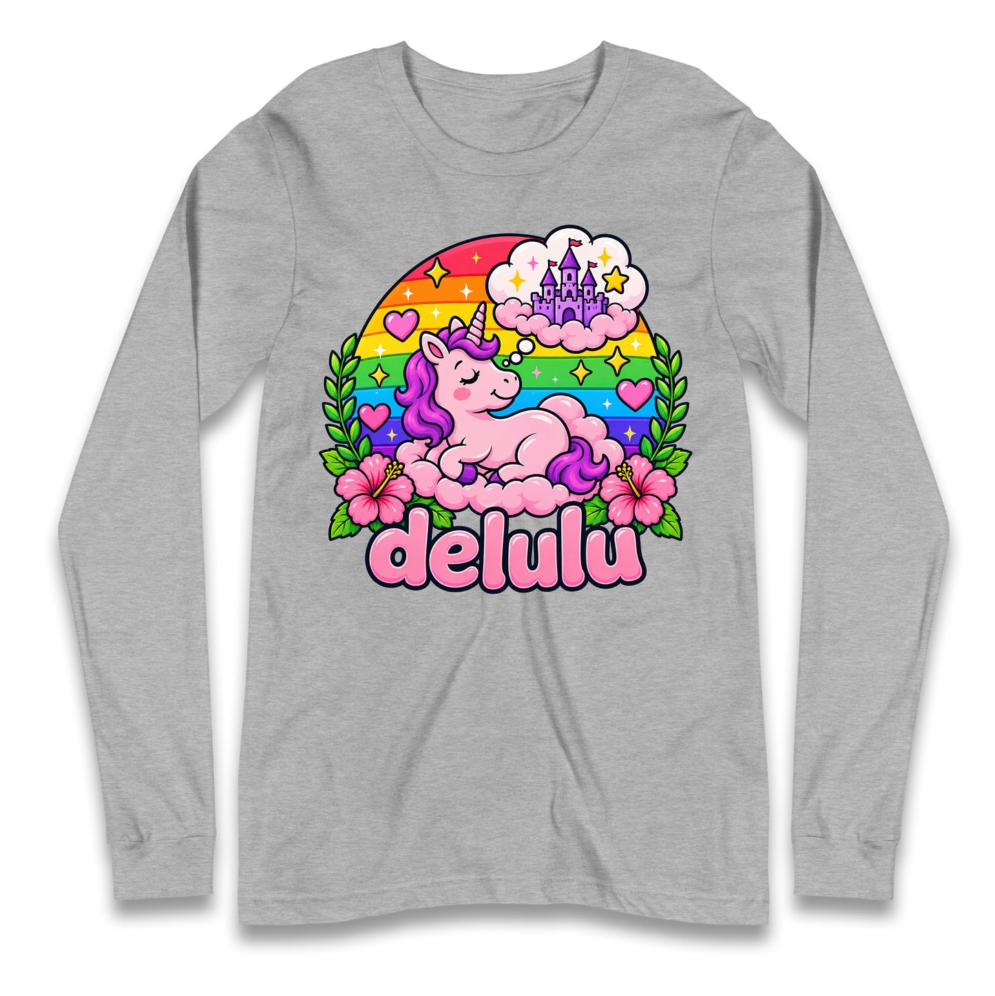 Delulu Unicorn Longsleeve T Shirt
