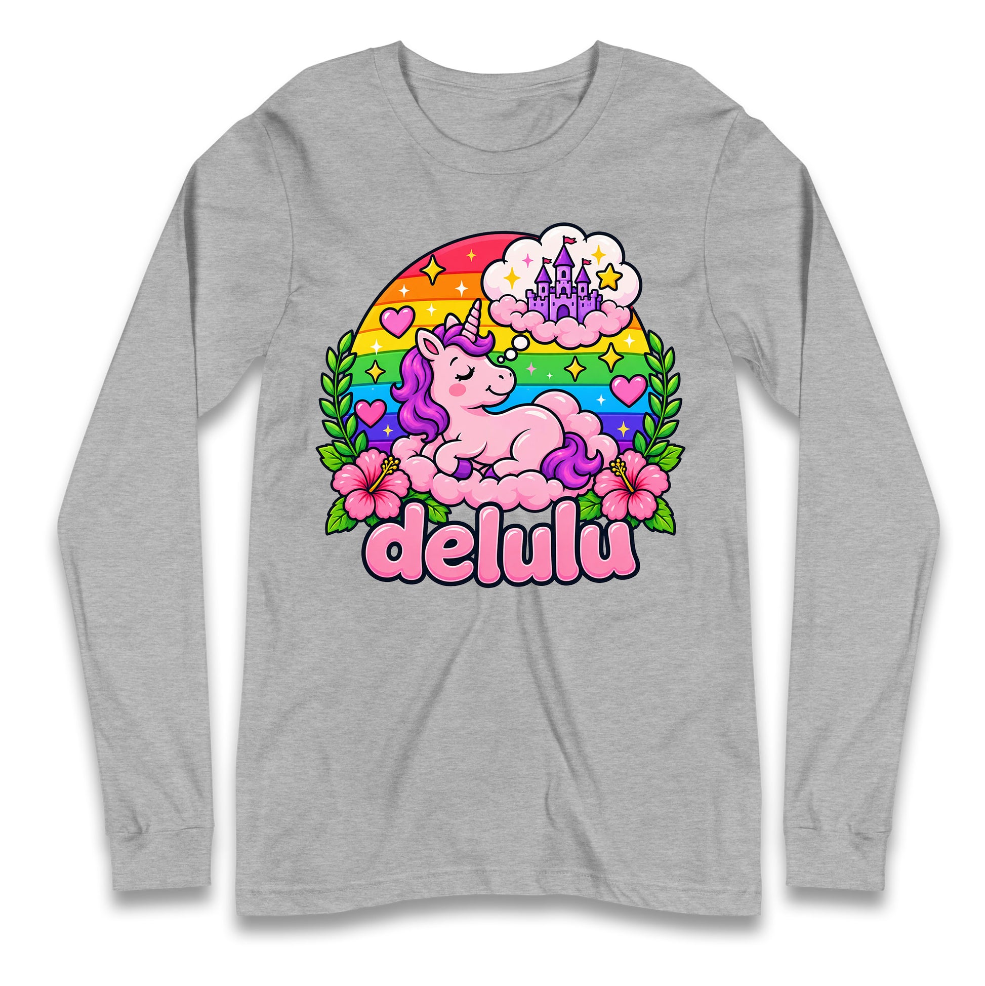Delulu Unicorn Longsleeve T Shirt