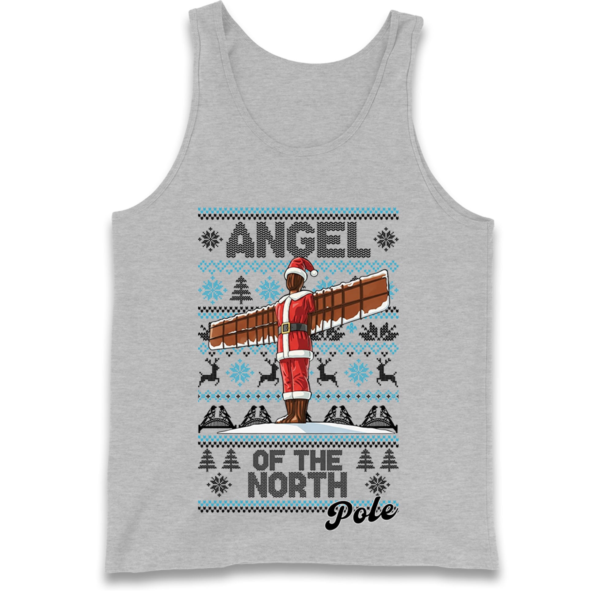 Angel Of The North Pole Christmas Tank Top