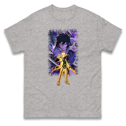 sasuke uchiha and naruto uzumaki t shirt