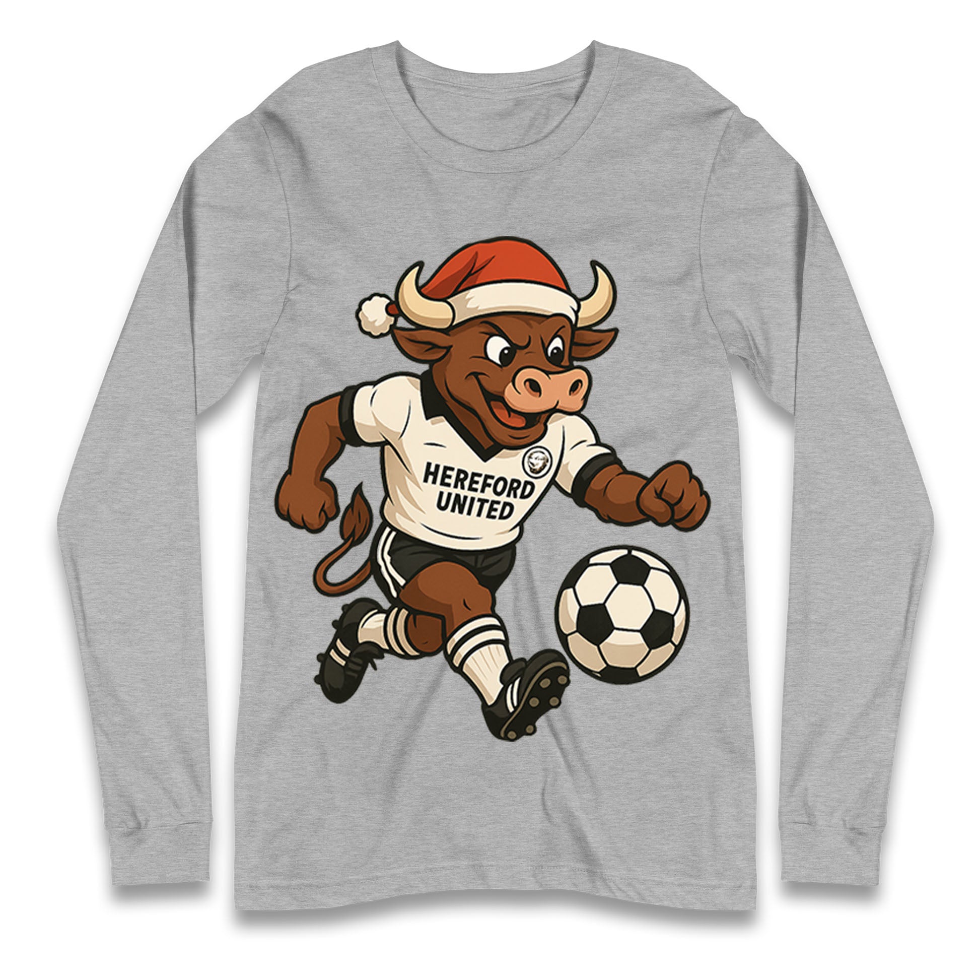 Retro Hereford Christmas Longsleeve T Shirt 