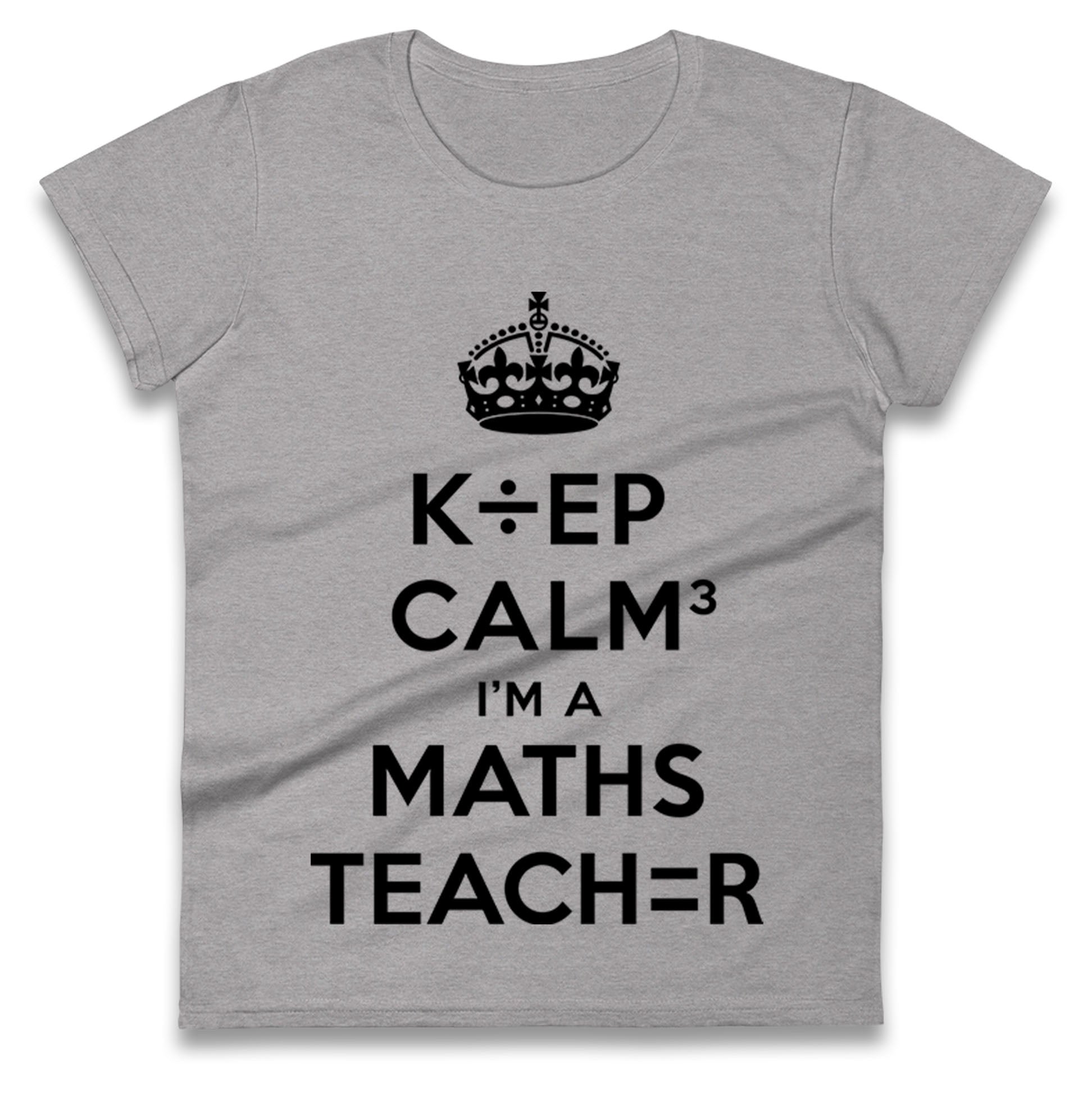 Keep Calm I’m A Maths Teacher Ladies T Shirt